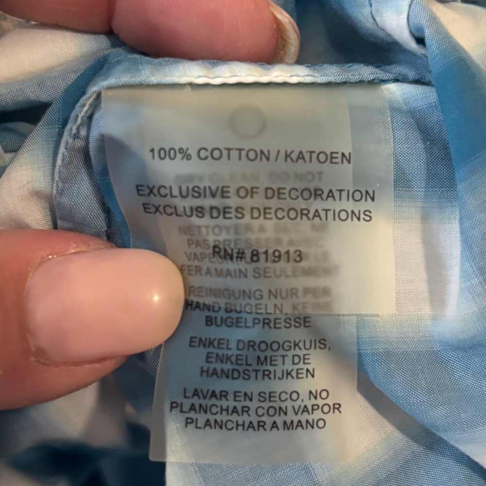 Robert Graham Blue & White Cotton Checked Collared Shirt Women’s Medium - Picture 5 of 10